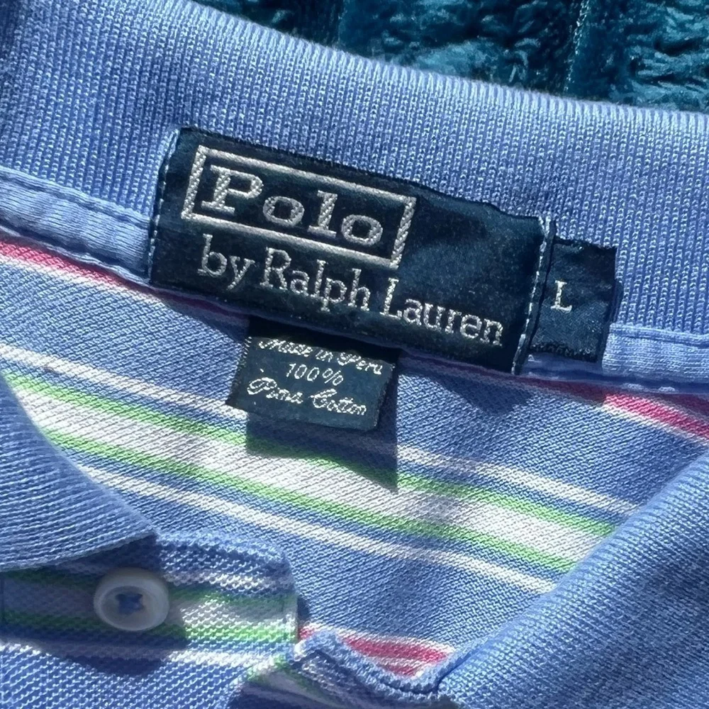 Ralph Lauren Blue Striped Polo Shirt
